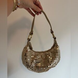 Gold Sequin Mini Handbag